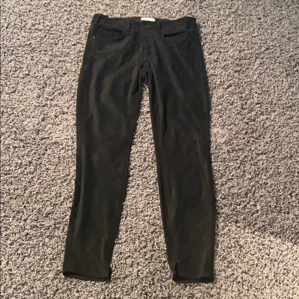 Suede black pants
